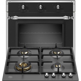 Bertazzoni F60 5 HER G K NE + P60 4L HER NE Αυτόνομο Σετ Αερίου Black