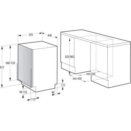 Gorenje GV520E15 Πλήρως Εντοιχιζόμενο Πλυντήριο Πιάτων 45cm 4 Χρόνια Εγγύηση