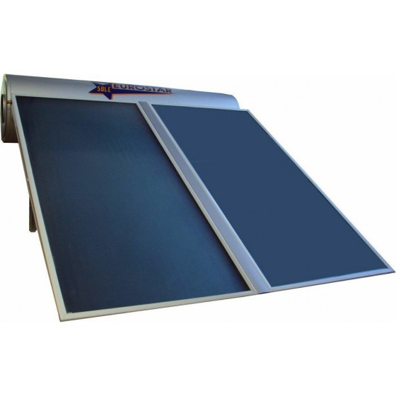 Sole Eurostar Fino 300-2T-200 Ηλιακός Θερμοσίφωνας 300 λίτρων Glass Διπλής Ενέργειας με 4τ.μ. Συλλέκτη Χαμηλού Ύψους  