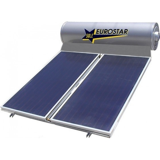 Sole Eurostar 200-2T-175 Inox Boiler 200 λίτρων Glass Διπλής Ενέργειας με 3.5τ.μ. 