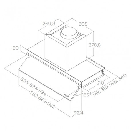 Elica Boxin No Drip IX/A/60 Μηχανισμός Απορρόφησης 60cm Inox
