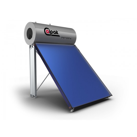 Calpak Prisma Ηλιακός Θερμοσίφωνας 160 λίτρων Glass Διπλής Ενέργειας με 2.5τ.μ. Συλλέκτη  