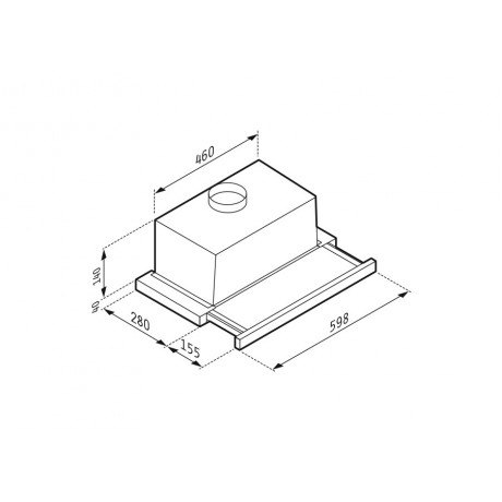 Pyramis Essential Συρόμενος Απορροφητήρας 60cm Καφέ  