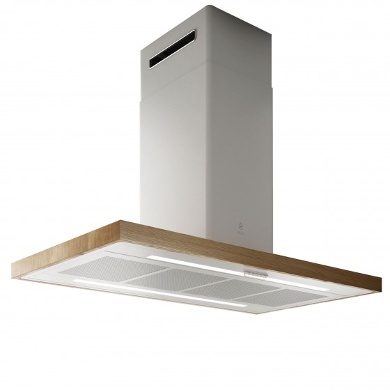Elica Bio Island WH/A/120X53 Rovere Απορροφητήρας Νησίδα 120cm Λευκός