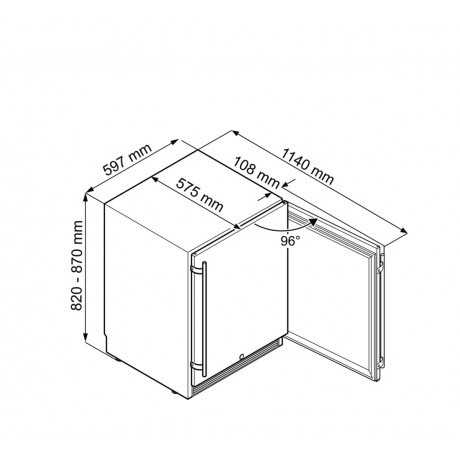 Liebherr OKes 1750  Ψυγειάκι Εξωτερικού Χώρου 82 x 60εκ.