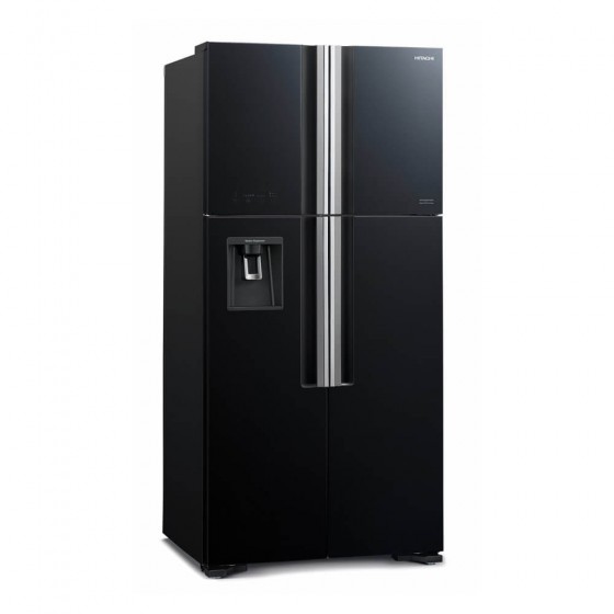 Hitachi R-W661PRU1 GBK Ψυγείο Ντουλάπα 540lt NoFrost Υ183.5xΠ85.5xΒ73.7εκ. Μαύρο