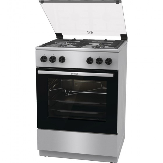 Gorenje GGI6A21XH Κουζίνα Υγραερίου 60lt με Εστίες Υγραερίου Π60εκ. Inox