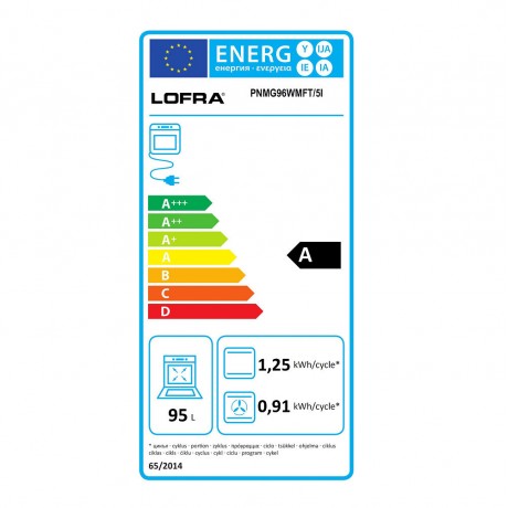 Lofra P NM G96 W MFT/5I VENEZIA Κουζίνα Επαγωγικής Τεχνολογίας 90εκ Μαύρη
