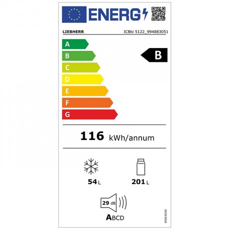 Liebherr ICBbi 5122 Plus Εντοιχιζόμενος Ψυγειοκαταψύκτης BioFresh SmartFrost
