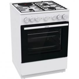Gorenje GK6B43WD Κουζίνα 71lt με Εστίες Φυσικού Αερίου & Ρεύματος Π60εκ. Λευκή 034076101