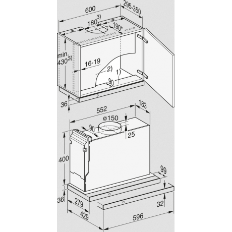 Miele DAS 4631 125 Edition Συρόμενος Απορροφητήρας 60cm Μαύρο Obsidian 12459980 