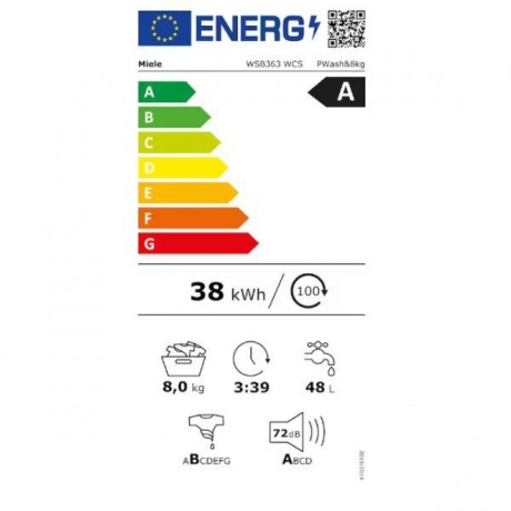 Miele WSB363 WCS Πλυντήριο Ρούχων 8kg 1400 Στροφών CapDosing 12729520