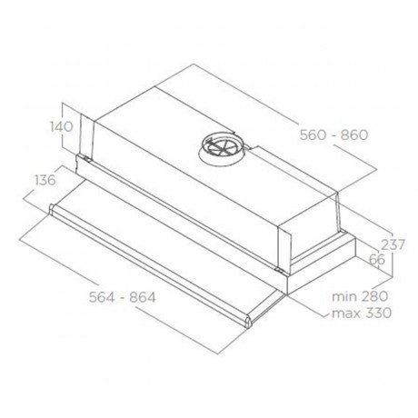 Elica CIAK 2.0 S GR/A/90 Μηχανισμός Απορρόφησης 90cm Inox PRF0181903
