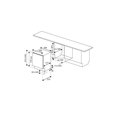 Bertazzoni DW60 83 PRV Πλήρως Εντοιχιζόμενο Πλυντήριο Πιάτων για 14 Σερβίτσια Π59.8εκ