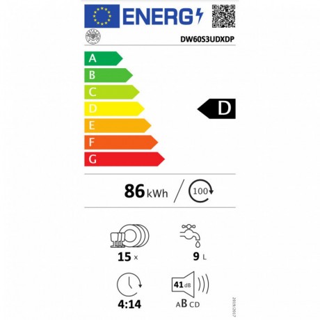Bertazzoni DW60 S3UD XDP PROFESSIONAL Εντοιχιζόμενο Πλυντήριο Πιάτων για 15 Σερβίτσια Π60εκ. με Inox Πόρτα 
