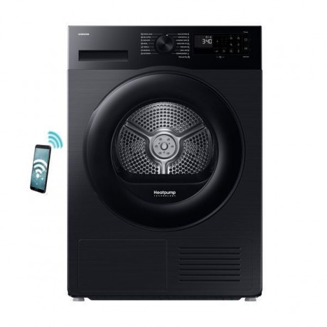 Samsung DV90DG52A0ABLE Στεγνωτήριο 9kg A+++ με Αντλία Θερμότητας Μαύρο