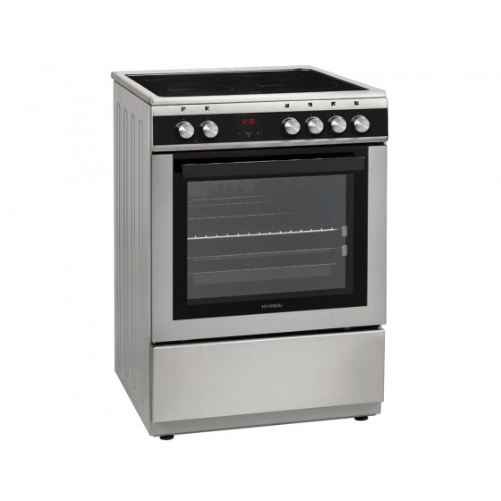 Hyundai HCIN23-7260I/X Κουζίνα Airfry με 4 Επαγωγικές Εστίες Διακόπτες Βυθιζόμενοι Inox
