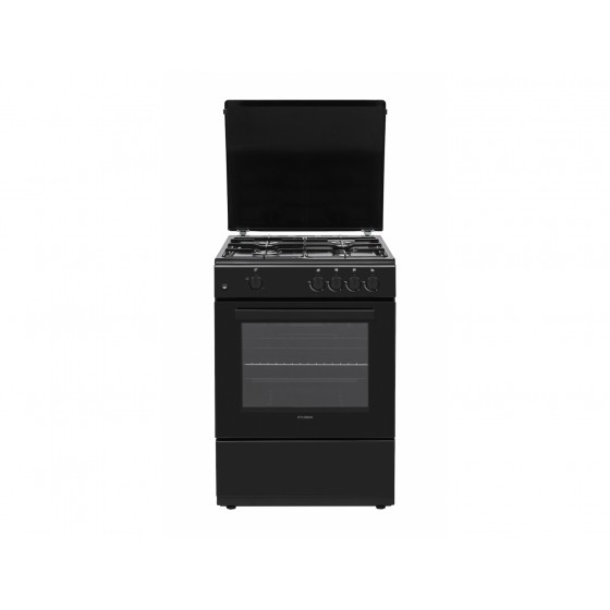 Hyundai HCGC25V-72604G/BL Κουζίνα Αερίου 75lt Π60εκ. Μαύρη