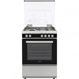 Hyundai HCGC25V-72631E/X Κουζίνα 65lt με Εστίες Αερίου Π60εκ. Silver