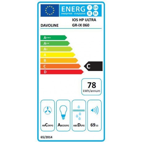 Davoline Ios Ultra Συρόμενος Απορροφητήρας 60cm Inox 801012139