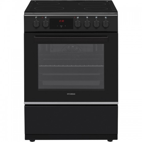 Hyundai HCVC25V-7261V/BL Κουζίνα 69lt με Κεραμικές Εστίες Π60εκ. Μαύρη