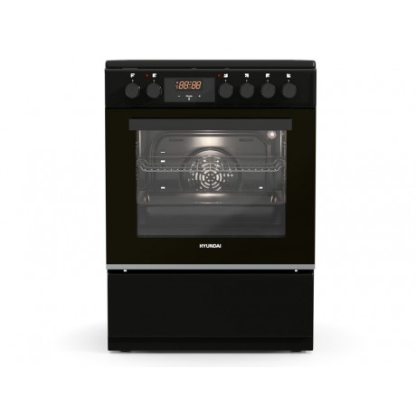 Hyundai HCVC25V-7261V/BL Κουζίνα 69lt με Κεραμικές Εστίες Π60εκ. Μαύρη