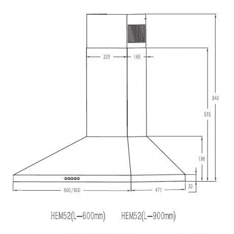 Davoline Airtechno Plus II Απορροφητήρας Καμινάδα 90cm Inox 801012137