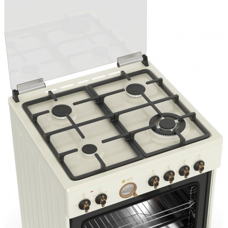 Thermogatz TGS 4320 Μικτή Κουζίνα με Εστίες Υγραερίου Μπεζ 