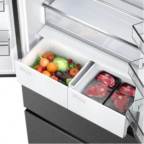 TCL RC532FXE0EE Ψυγείο Ντουλάπα 532lt Total NoFrost Υ190xΠ83.3xΒ64εκ. Inox 