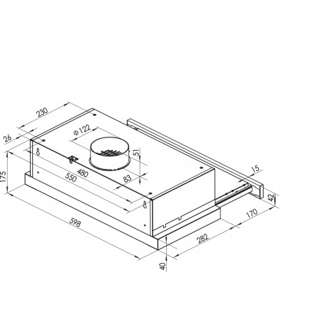 Thermogatz TGC 400CR IX Συρόμενος Απορροφητήρας 60cm Inox 04.400.220