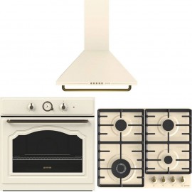Gorenje BOS67372CLI + GW642CLI + WHC63CLI Εντοιχιζόμενο Σετ Οικιακών Συσκευών Retro Μπεζ 034061801 + 034020801 + 065037601