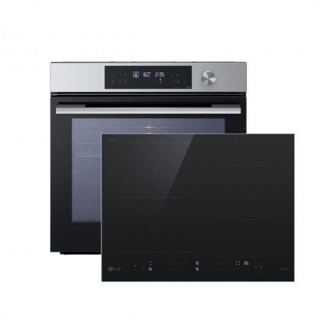 LG WSED7612S + CBIZ2435B Πυρολυτικό Σετ Εντοιχισμού 76lt με Επαγωγικές Εστίες Π59.2εκ. Inox