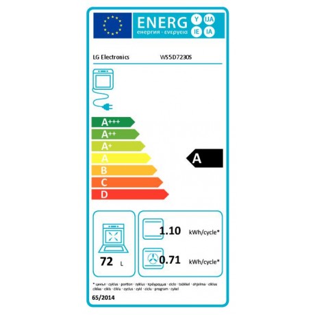 LG WS5D7230S Εντοιχιζόμενος Φούρνος με Πυρόλυση 72lt Π59.2εκ. Inox