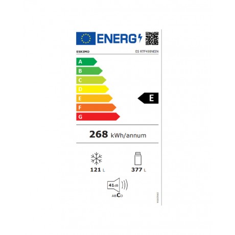 Eskimo ES RTF498NEIN Δίπορτο Ψυγείο Total No Frost Υ170xΠ60xB78.5 Inox 