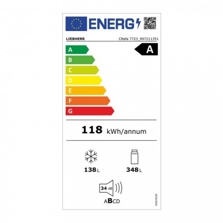 Liebherr CNsfa 7723 Ψυγειοκαταψύκτης 486lt NoFrost Υ201.5xΠ74.7xΒ67.5εκ Inox 