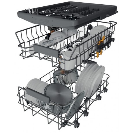 Whirlpool WH6FC11BS7A0X Ελεύθερο Πλυντήριο Πιάτων για 10 Σερβίτσια 45cm Inox