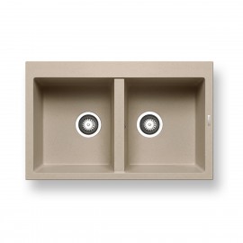 Pyramis Alazia 2B Ένθετος Νεροχύτης 79x50cm Beige 079811111