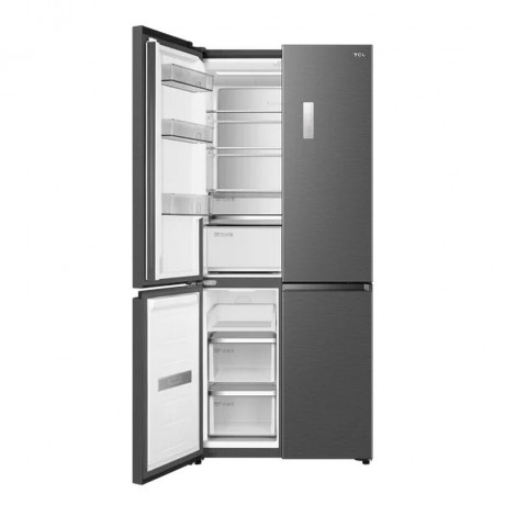 TCL RC456CXE0 Ψυγείο Ντουλάπα 456lt NoFrost Υ190xΠ83.3xΒ58εκ. Inox 