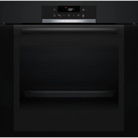 Bosch HBA372EB3 + PKE611BB2E Πυρολυτικός Φούρνος Air Fry 71lt με Εστίες Black