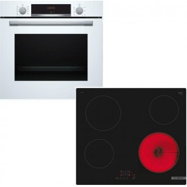 Bosch HBA534BW3 + PKE611BB2E Σετ Εντοιχισμού 71lt A+ Λευκό