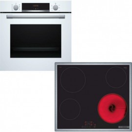 Bosch HBA534BW3 + PKE645BB2E Σετ Εντοιχισμού 71lt A+ Λευκό