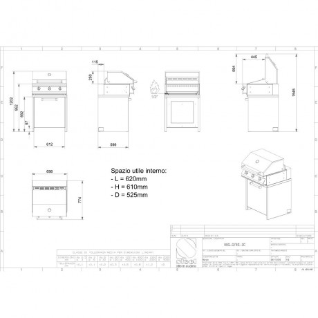 Steel Cucine SWING G7BS-3C.SS Ψησταριά Υγραερίου Μαντεμένιας Σχάρας και Πλάκας με 3 Εστίες 19kW Inox