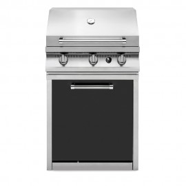 Steel Cucine SWING G7BS-3C.AN Ψησταριά Υγραερίου Μαντεμένιας Σχάρας και Πλάκας με 3 Εστίες 19kW Inox-Black