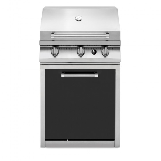 Steel Cucine SWING G7BS-3C.AN Ψησταριά Υγραερίου Μαντεμένιας Σχάρας και Πλάκας με 3 Εστίες 19kW Inox-Black