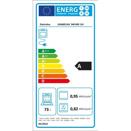 Electrolux LKI66021AX Κουζίνα 73lt AirFry με Επαγωγικές Εστίες Π59.6εκ. Inox