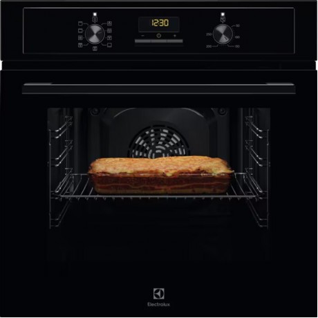 Electrolux EOF3H50BK + EHF6346XOK Σετ Εντοιχισμού Φούρνος και Εστία Μαύρο