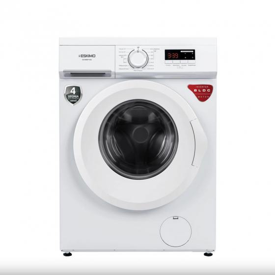 Eskimo WM8F1403 Πλυντήριο Ρούχων Ατμού 8kg 1400 Στροφές Slim 47.5εκ.