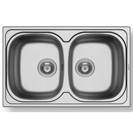 Pyramis Alea 2B Ένθετος Νεροχύτης Inox Σατινέ Μ79xΠ50cm 107157601