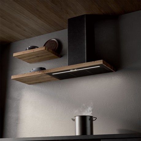 Elica Bio BLRO/A 90 Rovere Απορροφητήρας Καμινάδα 90cm Μαύρο PRF0200562