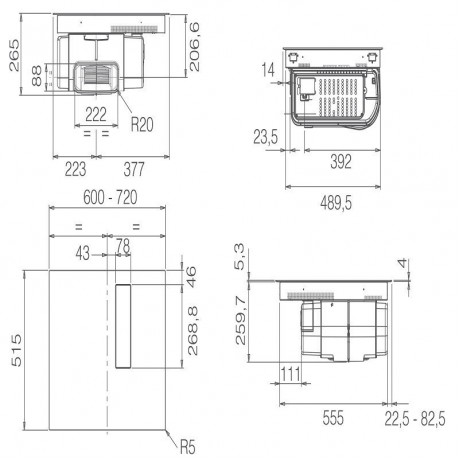 Elica Nikolatesla Fit 3z Bl/a/60 Επαγωγική Εστία Αυτόνομη με Απορροφητήρα 60x51.5εκ. PRF0184526